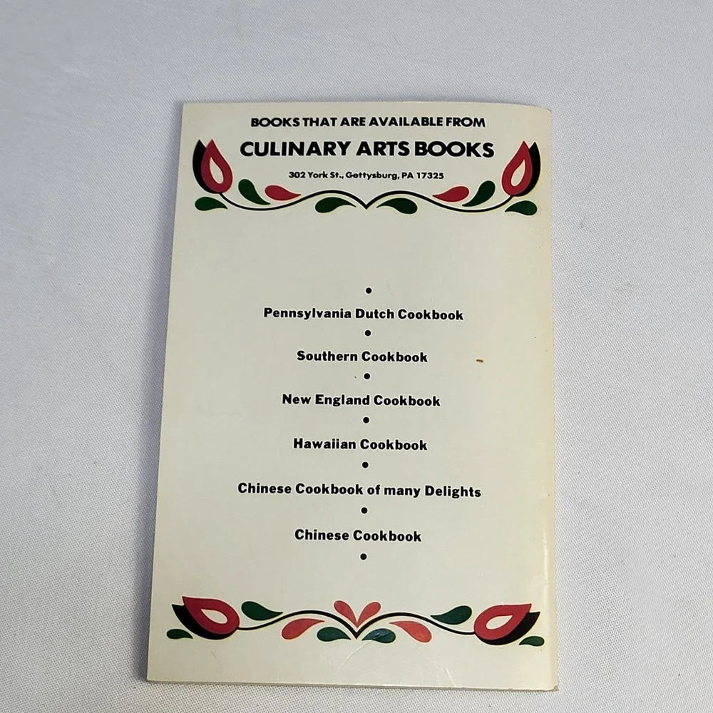 Pennsylvania Dutch Cookbook Fine Old Recipes Vintage Amish Mennonite 1987